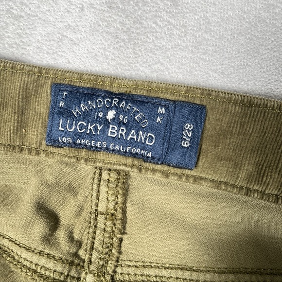 Lucky Brand Lolita Skinny Micro Corduroy Jeans Women's Size 6/28 Olive Green NWT - Picture 5 of 10